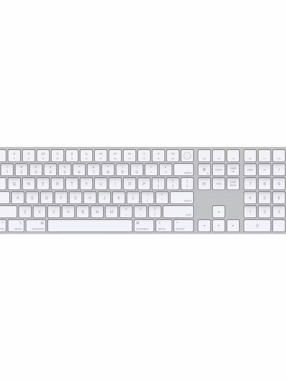 Apple Magic Keyboard with Touch ID & Numeric Keypad - Silver and White